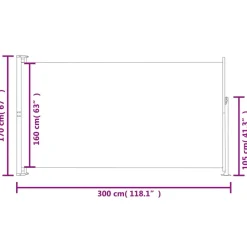 Maison Exclusive Brise-Vues, Bordures Et Dallages | - Auvent latéral rétractable de patio 170x300 cm bleu