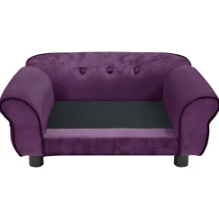 Maison Exclusive Niches, Paniers Et Transports | - Canapé pour chien bordeaux 72x45x30 cm peluche