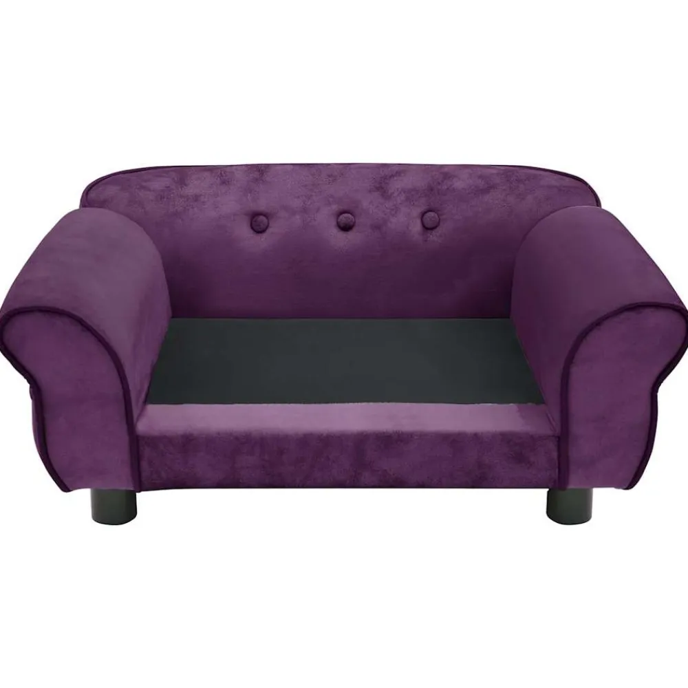 Maison Exclusive Niches, Paniers Et Transports | - Canapé pour chien bordeaux 72x45x30 cm peluche