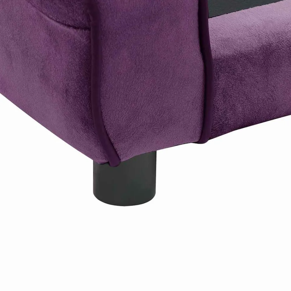 Maison Exclusive Niches, Paniers Et Transports | - Canapé pour chien bordeaux 72x45x30 cm peluche