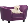 Maison Exclusive - Canapé pour chien bordeaux 69x49x40 cm peluche et similicuir New