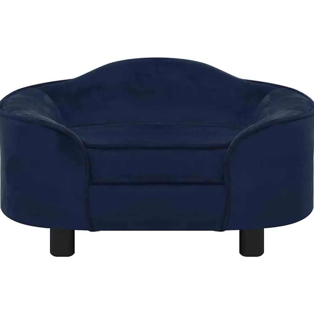 Maison Exclusive - Canapé pour chien bleu 67x47x36 cm peluche Discount