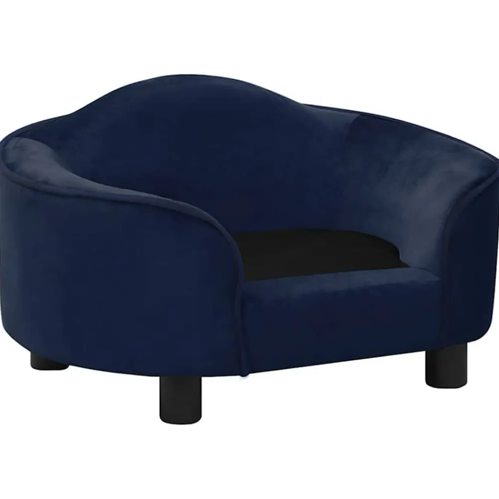 Maison Exclusive - Canapé pour chien bleu 67x47x36 cm peluche Discount