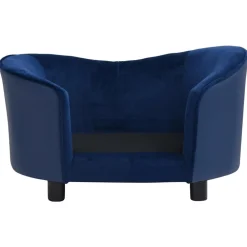 Maison Exclusive Niches, Paniers Et Transports | - Canapé pour chien bleu 69x49x40 cm peluche et similicuir