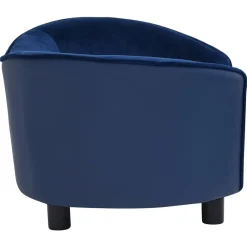 Maison Exclusive Niches, Paniers Et Transports | - Canapé pour chien bleu 69x49x40 cm peluche et similicuir