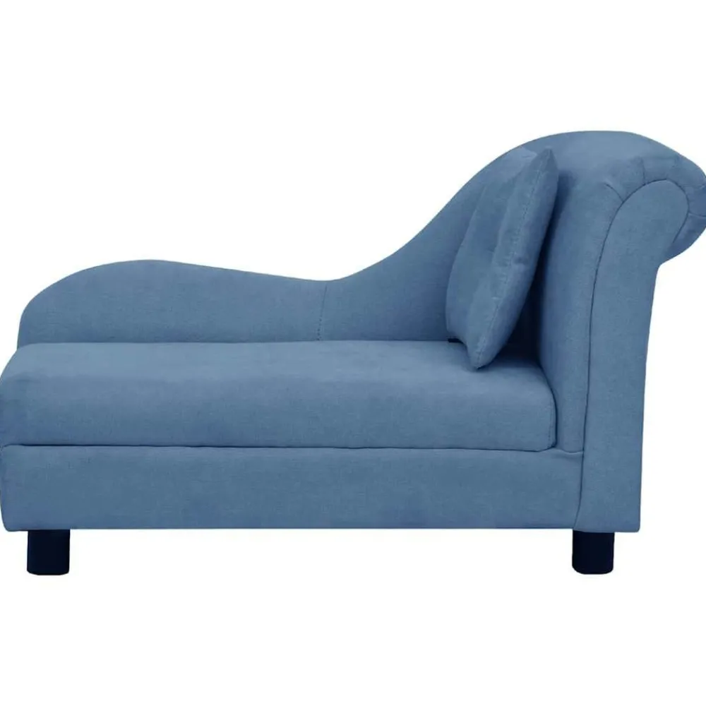 Maison Exclusive - Canapé pour chien avec oreiller bleu 83x44x44 cm peluche Discount