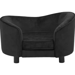 Maison Exclusive - Canapé pour chien noir 69x49x40 cm peluche Hot