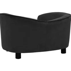 Maison Exclusive - Canapé pour chien noir 69x49x40 cm peluche Hot