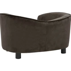 Maison Exclusive Niches, Paniers Et Transports | - Canapé pour chien marron 69x49x40 cm peluche