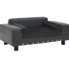 Maison Exclusive Niches, Paniers Et Transports | - Canapé pour chien gris foncé 81x43x31 cm peluche et similicuir