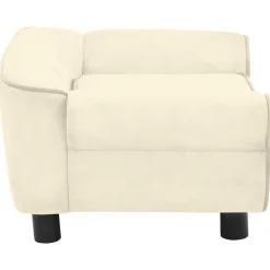 Maison Exclusive Niches, Paniers Et Transports | - Canapé pour chien crème 72x45x30 cm peluche