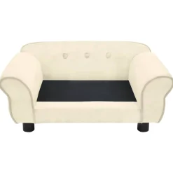 Maison Exclusive Niches, Paniers Et Transports | - Canapé pour chien crème 72x45x30 cm peluche