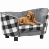 Maison Exclusive Niches, Paniers Et Transports | - Canapé pour chien gris 68x38x38 cm peluche