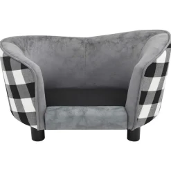 Maison Exclusive Niches, Paniers Et Transports | - Canapé pour chien gris 68x38x38 cm peluche