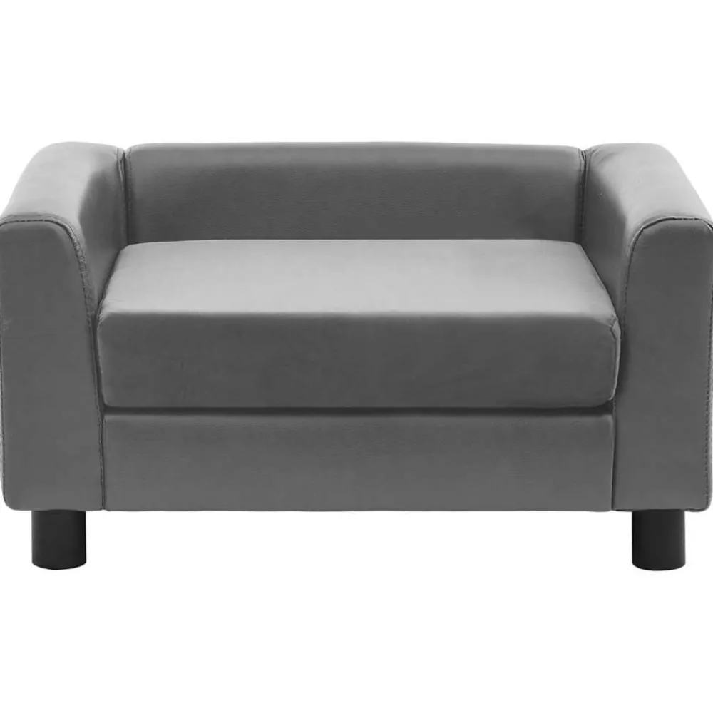 Maison Exclusive - Canapé pour chien gris 60x43x30 cm peluche et similicuir Clearance