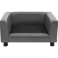 Maison Exclusive - Canapé pour chien gris 60x43x30 cm peluche et similicuir Clearance