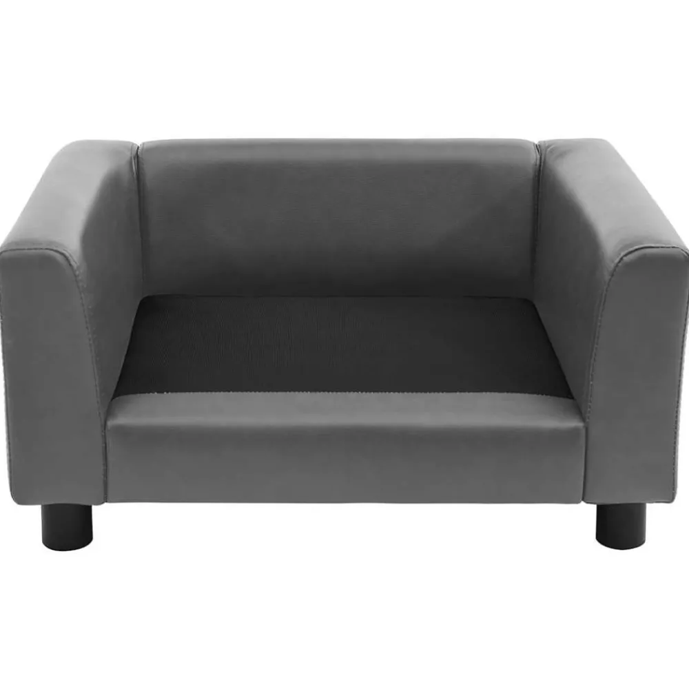 Maison Exclusive - Canapé pour chien gris 60x43x30 cm peluche et similicuir Clearance
