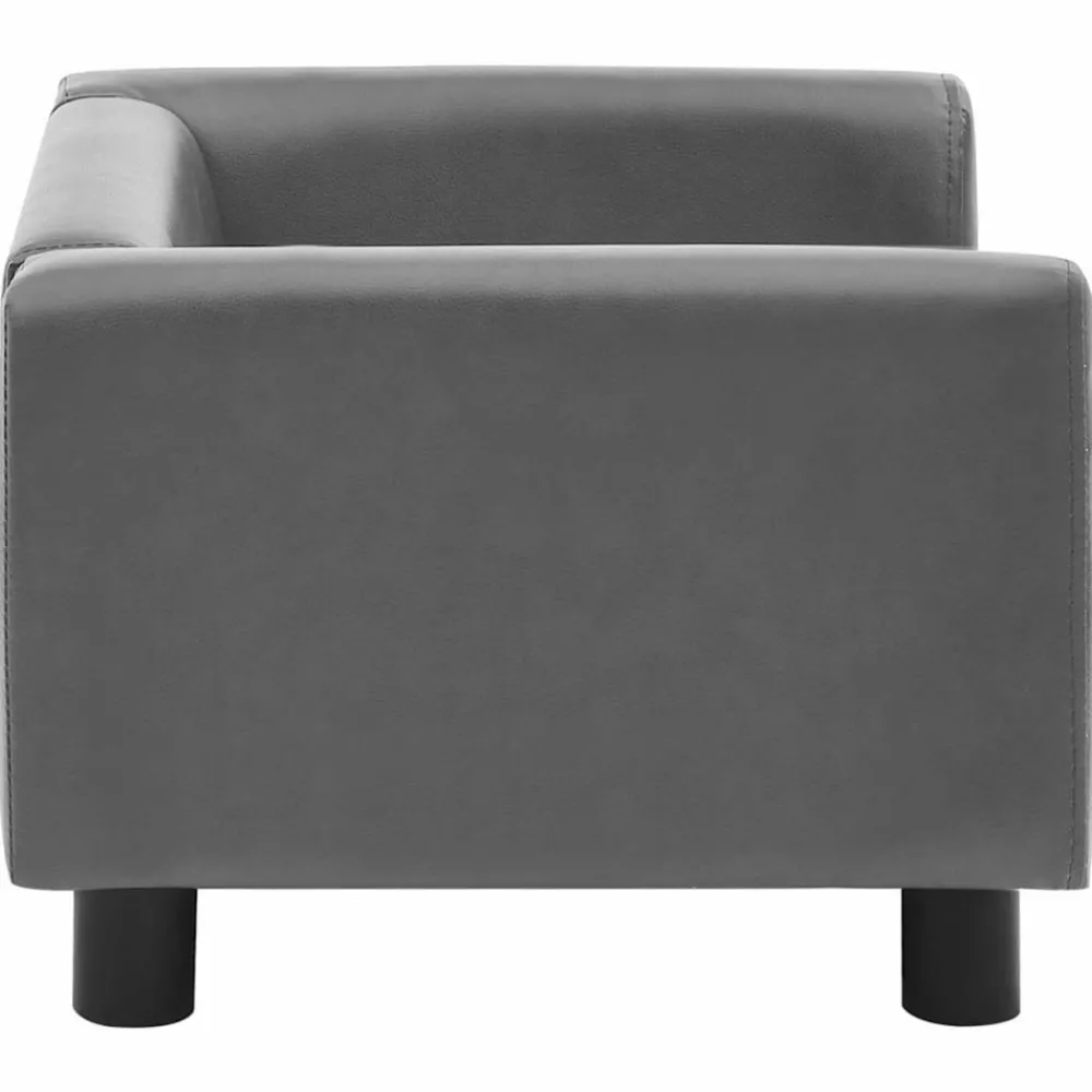 Maison Exclusive - Canapé pour chien gris 60x43x30 cm peluche et similicuir Clearance