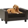 Maison Exclusive - Canapé pour chien marron 60x43x30 cm peluche et similicuir Clearance