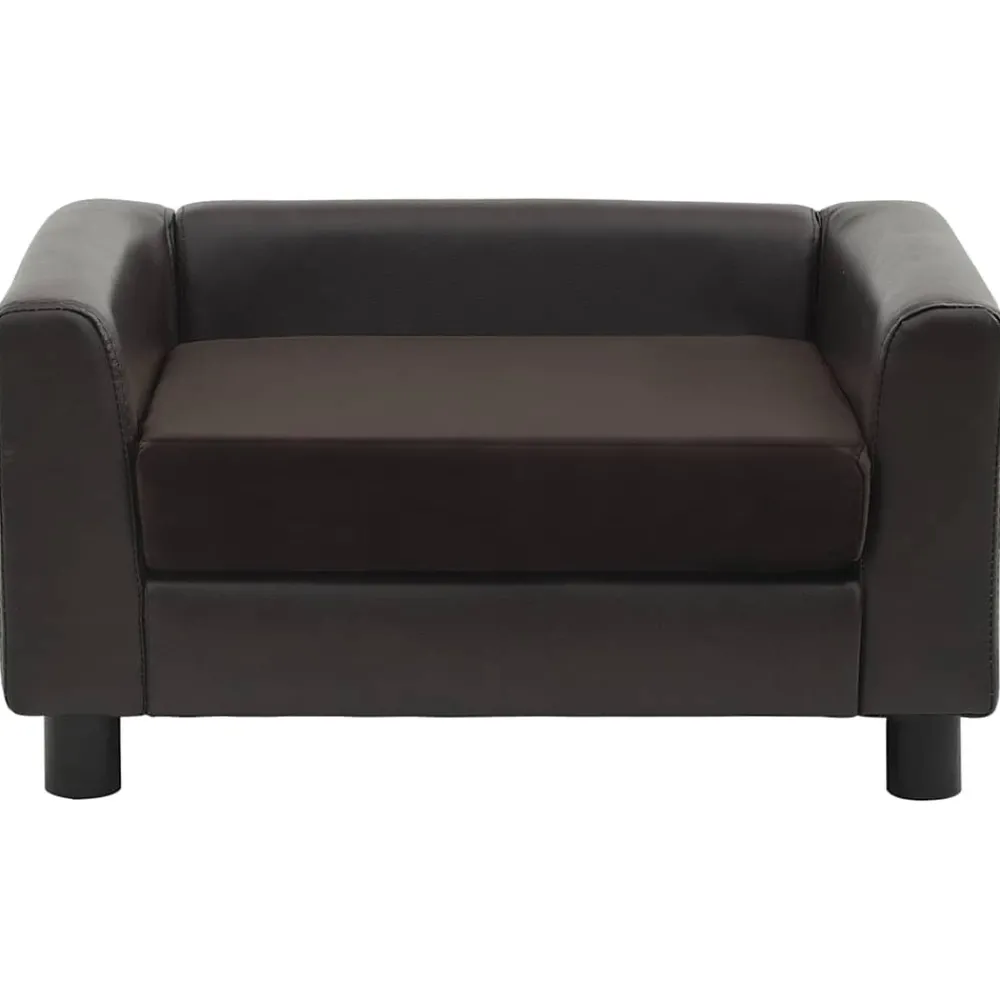 Maison Exclusive - Canapé pour chien marron 60x43x30 cm peluche et similicuir Clearance