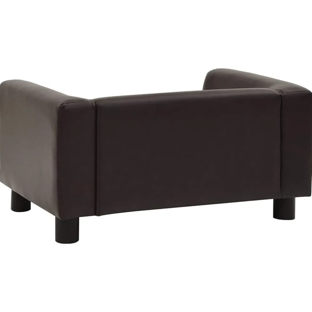 Maison Exclusive - Canapé pour chien marron 60x43x30 cm peluche et similicuir Clearance