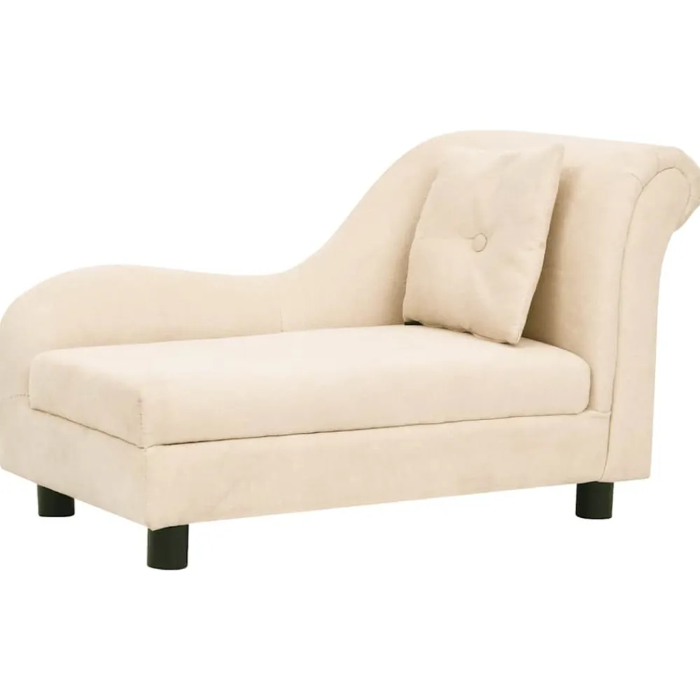 Maison Exclusive - Canapé pour chien avec oreiller crème 83x44x44 cm peluche