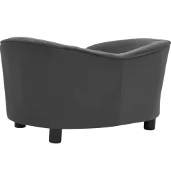 Maison Exclusive Niches, Paniers Et Transports | - Canapé pour chien gris foncé 69x49x40 cm peluche et similicuir