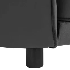 Maison Exclusive Niches, Paniers Et Transports | - Canapé pour chien gris foncé 69x49x40 cm peluche et similicuir