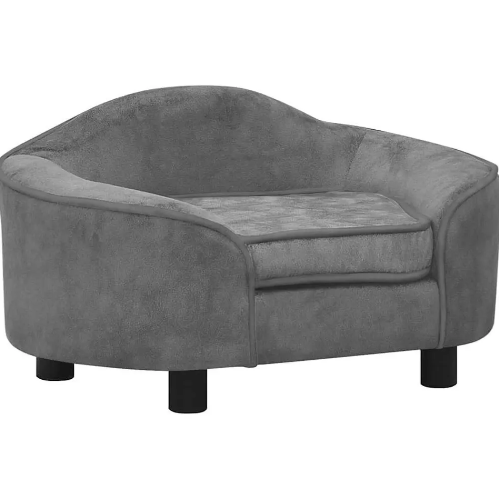 Maison Exclusive - Canapé pour chien gris 67x47x36 cm peluche Sale