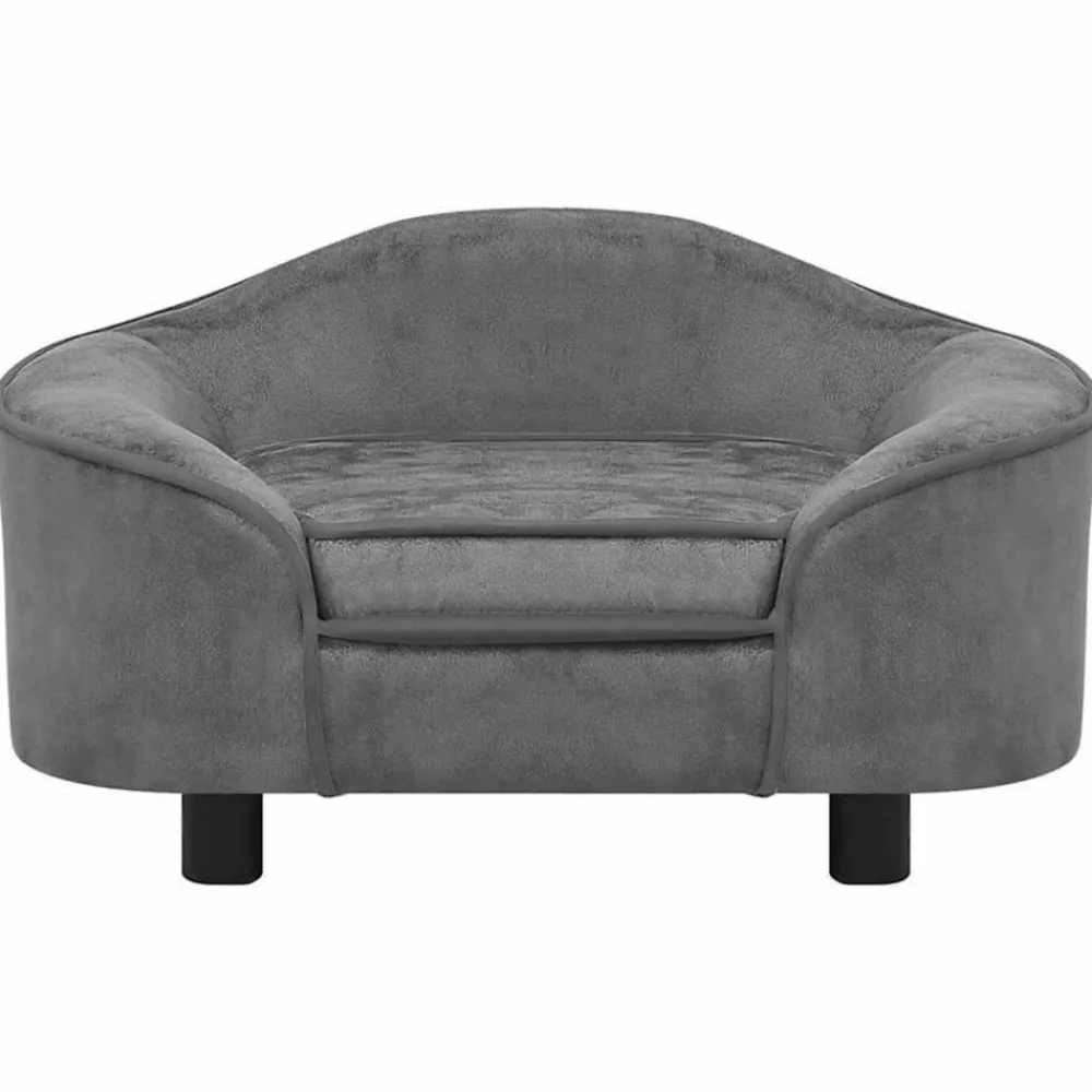 Maison Exclusive - Canapé pour chien gris 67x47x36 cm peluche Sale
