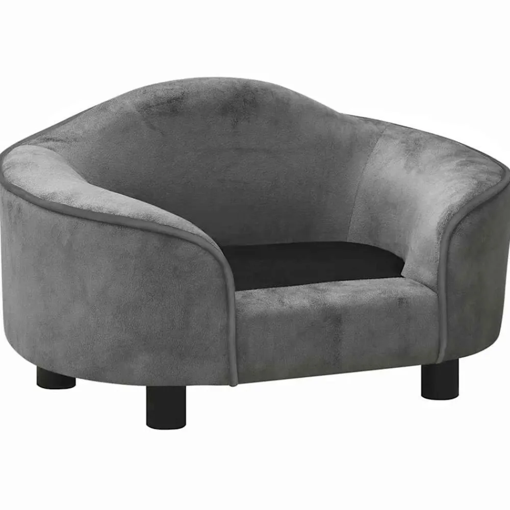 Maison Exclusive - Canapé pour chien gris 67x47x36 cm peluche Sale