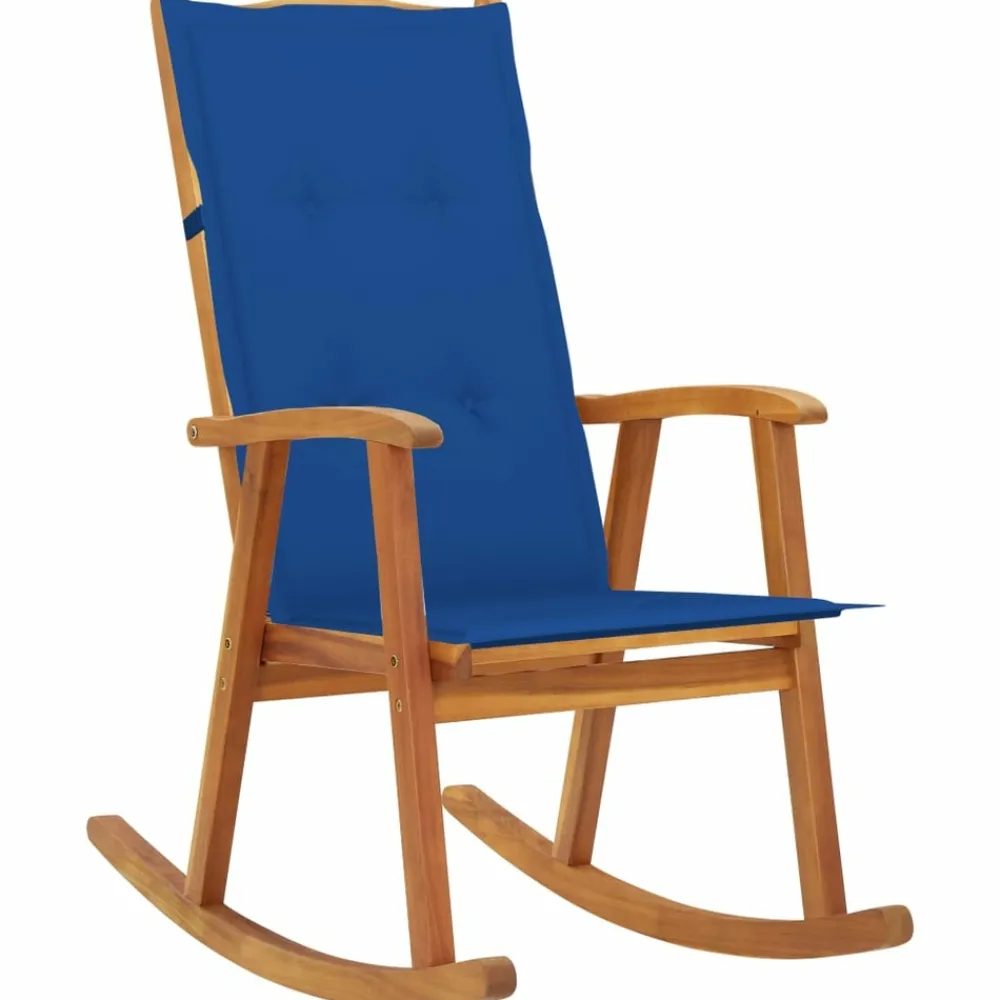 Maison Exclusive - Chaise à bascule avec coussins bois d'acacia massif Clearance