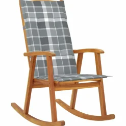 Maison Exclusive - Chaise à bascule avec coussins bois d'acacia massif Best
