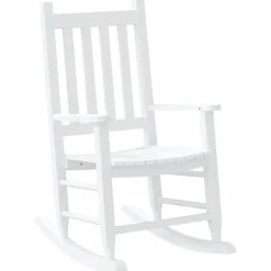 Maison Exclusive - Chaise à bascule enfants blanc bois de peuplier massif New