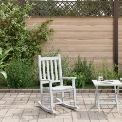 Maison Exclusive - Chaise à bascule enfants blanc bois de peuplier massif New