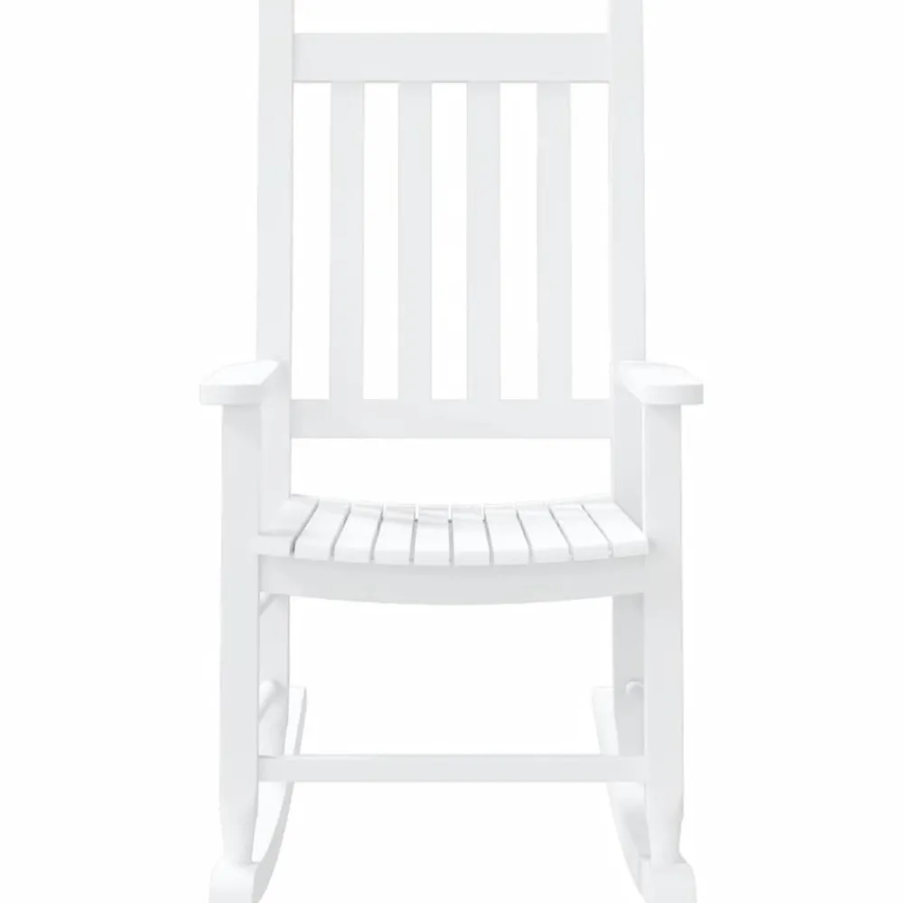 Maison Exclusive - Chaise à bascule enfants blanc bois de peuplier massif New