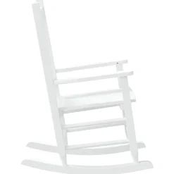 Maison Exclusive - Chaise à bascule enfants blanc bois de peuplier massif New