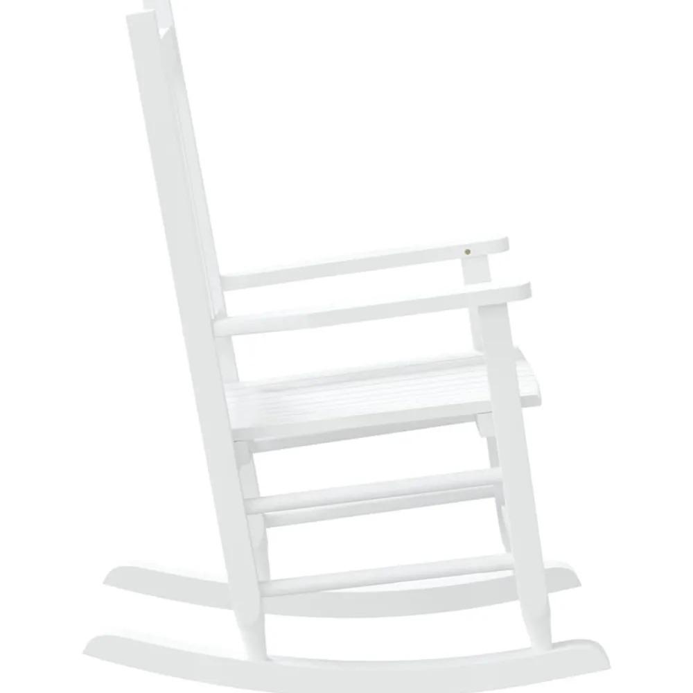 Maison Exclusive - Chaise à bascule enfants blanc bois de peuplier massif New