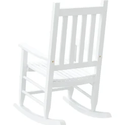 Maison Exclusive - Chaise à bascule enfants blanc bois de peuplier massif New