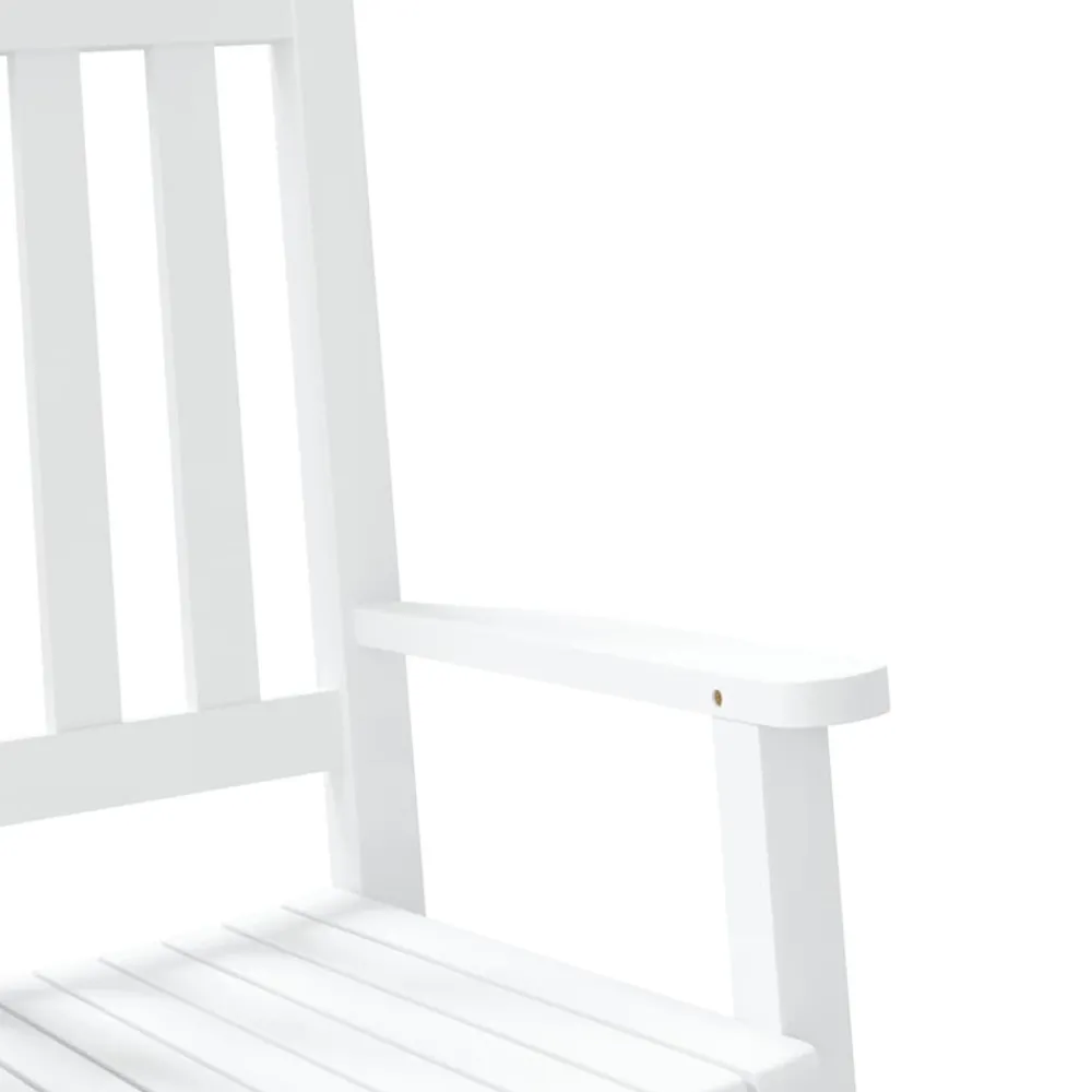 Maison Exclusive - Chaise à bascule enfants blanc bois de peuplier massif New