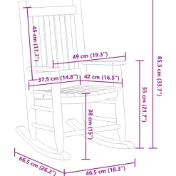 Maison Exclusive - Chaise à bascule enfants blanc bois de peuplier massif New