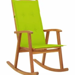 Maison Exclusive Tables Et Chaises De Jardin | - Chaise à bascule avec coussins bois d'acacia massif