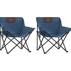 Maison Exclusive - Chaise de camping avec poche pliable lot de 2 bleu Best