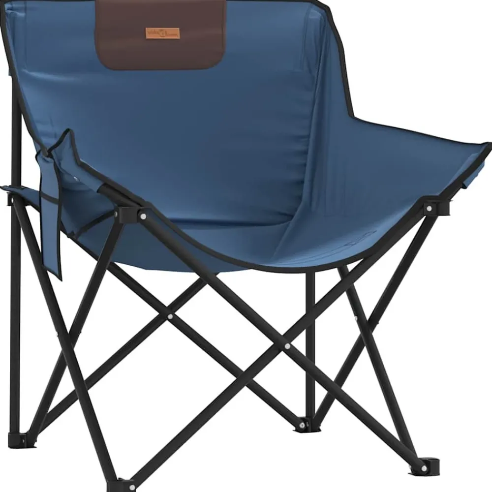 Maison Exclusive - Chaise de camping avec poche pliable lot de 2 bleu Best