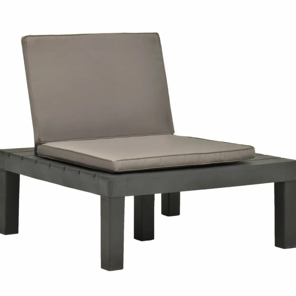 Maison Exclusive - Chaise de salon de jardin avec coussin plastique anthracite Outlet