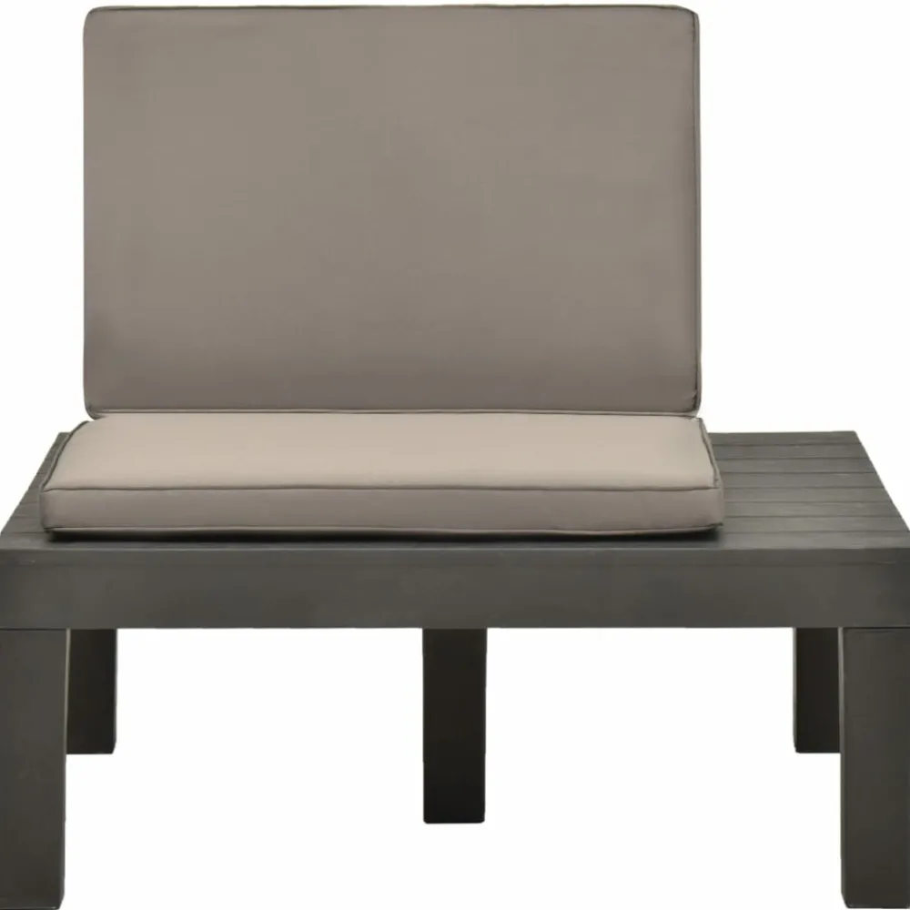 Maison Exclusive - Chaise de salon de jardin avec coussin plastique anthracite Outlet