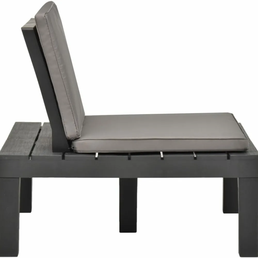 Maison Exclusive - Chaise de salon de jardin avec coussin plastique anthracite Outlet