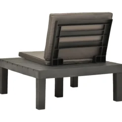 Maison Exclusive - Chaise de salon de jardin avec coussin plastique anthracite Outlet