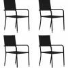 Maison Exclusive - Chaise à dîner de jardin empilable lot de 4 noir résine tressée Clearance