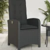 Maison Exclusive - Chaise inclinable de jardin avec coussins noir résine tressée Online